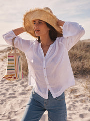 Margot gauze linen shirt - White | NRBY Clothing