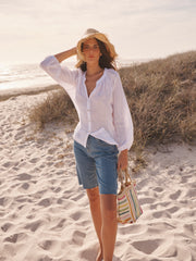 Margot gauze linen shirt - White | NRBY Clothing