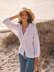 Margot gauze linen shirt - White | NRBY Clothing