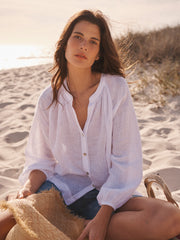 Margot gauze linen shirt - White | NRBY Clothing