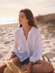 Margot gauze linen shirt - White | NRBY Clothing