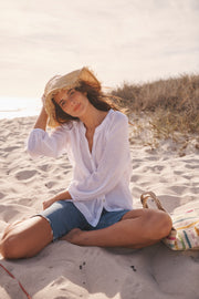Margot gauze linen shirt - White | NRBY Clothing