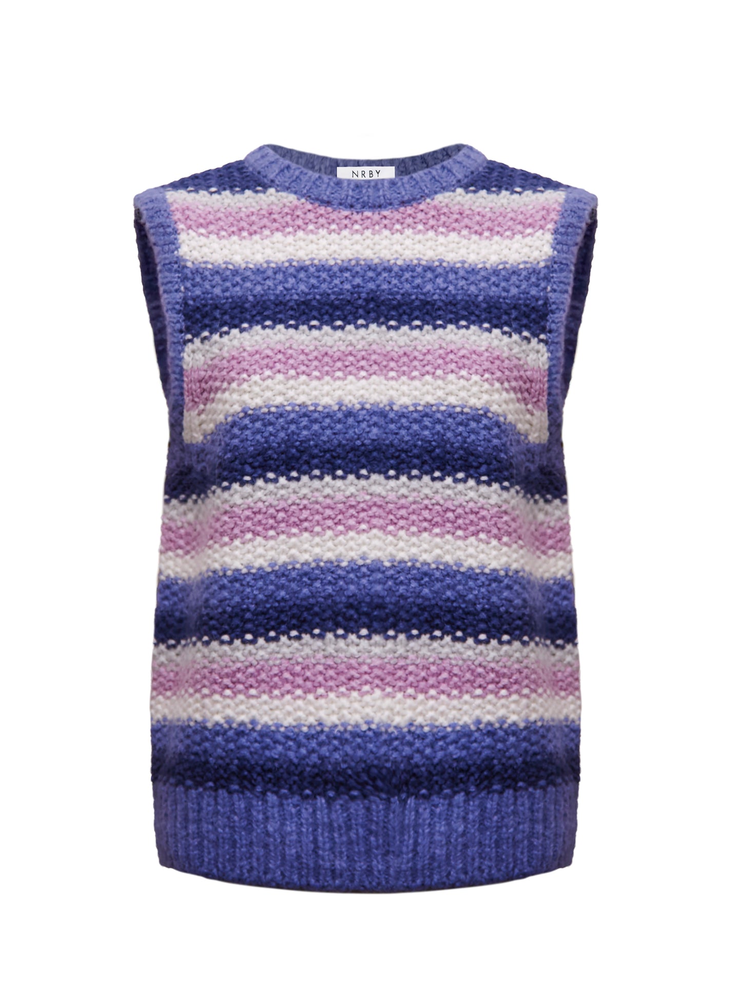 Mariah alpaca blend moss stitch tank - Multi Stripe