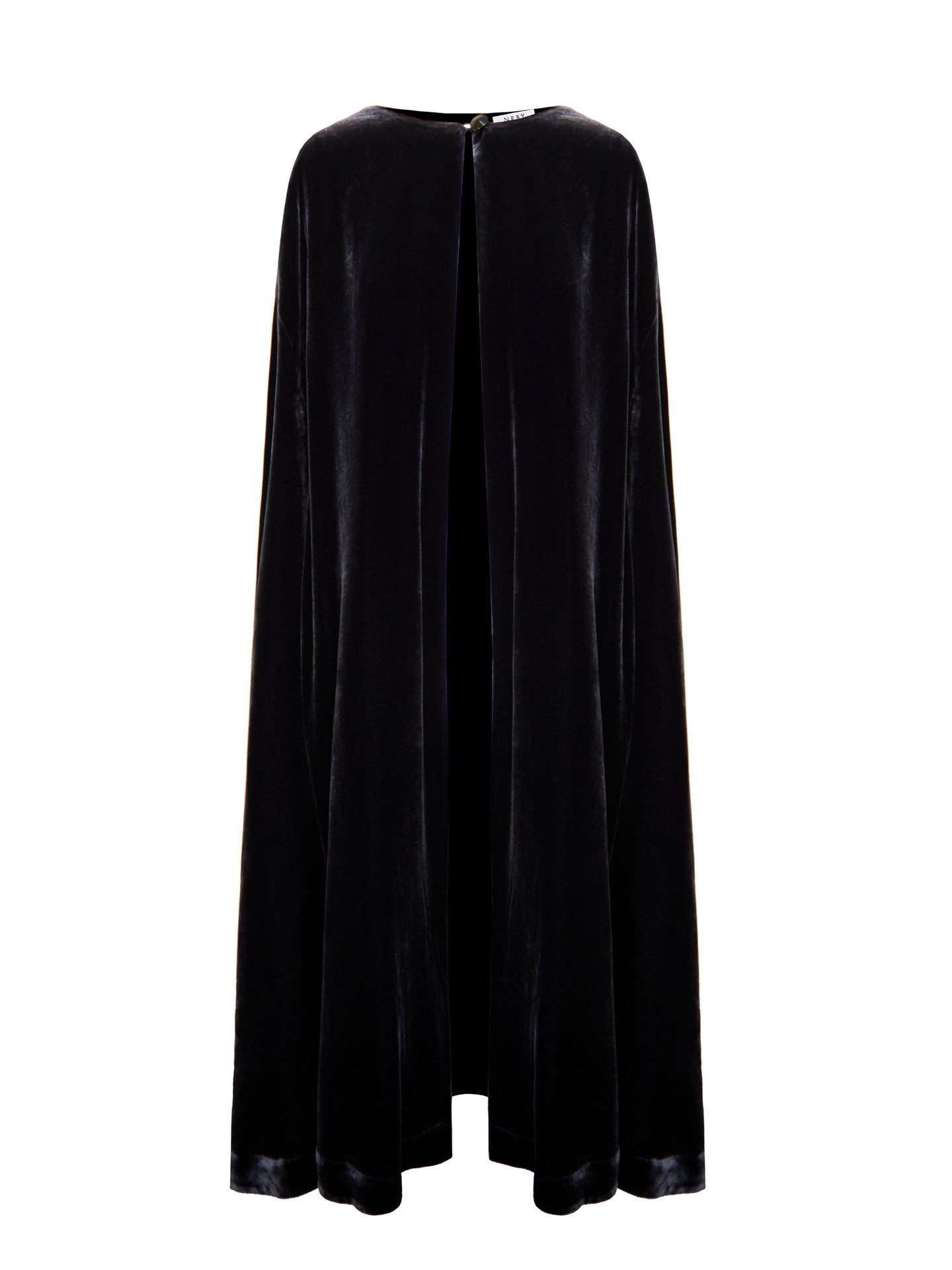 Marion silk blend velvet cape - Carbon