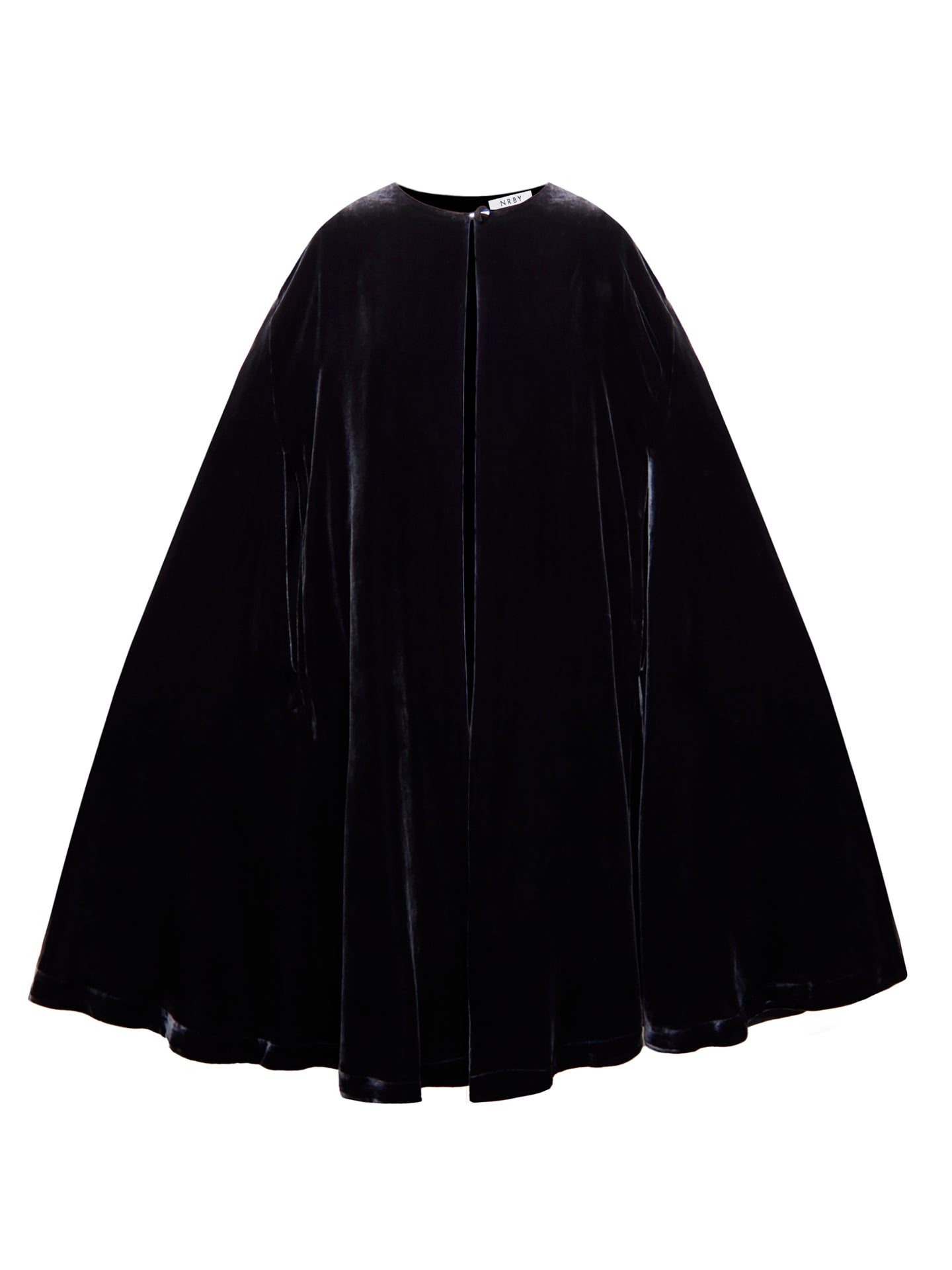 Marion silk blend velvet cape - Carbon