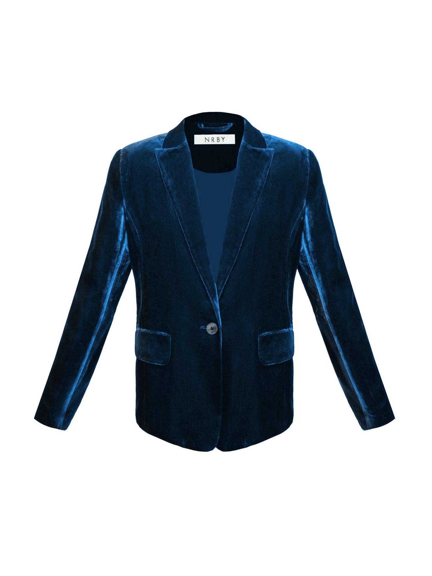 New May silk blend velvet jacket - Peacock