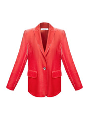 New May velvet jacket - Hibiscus