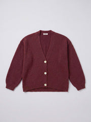 Michaela alpaca blend cardigan - Plum Noir