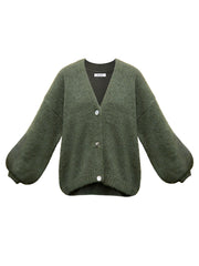 Micheala alpaca blend cardigan - Khaki
