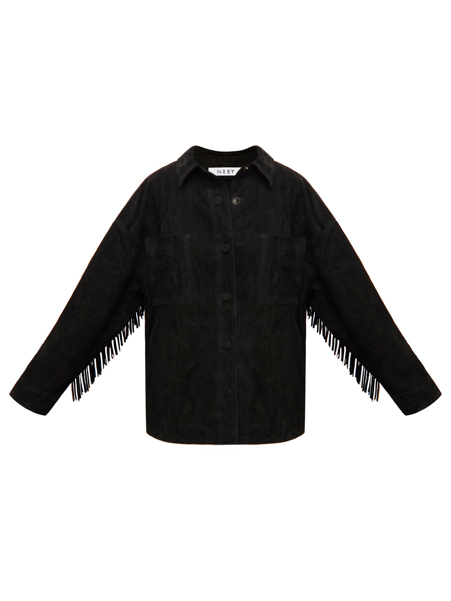 Miley suede fringed jacket - Ink