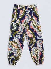 Mimi silk petal paisley print trouser | NRBY Clothing