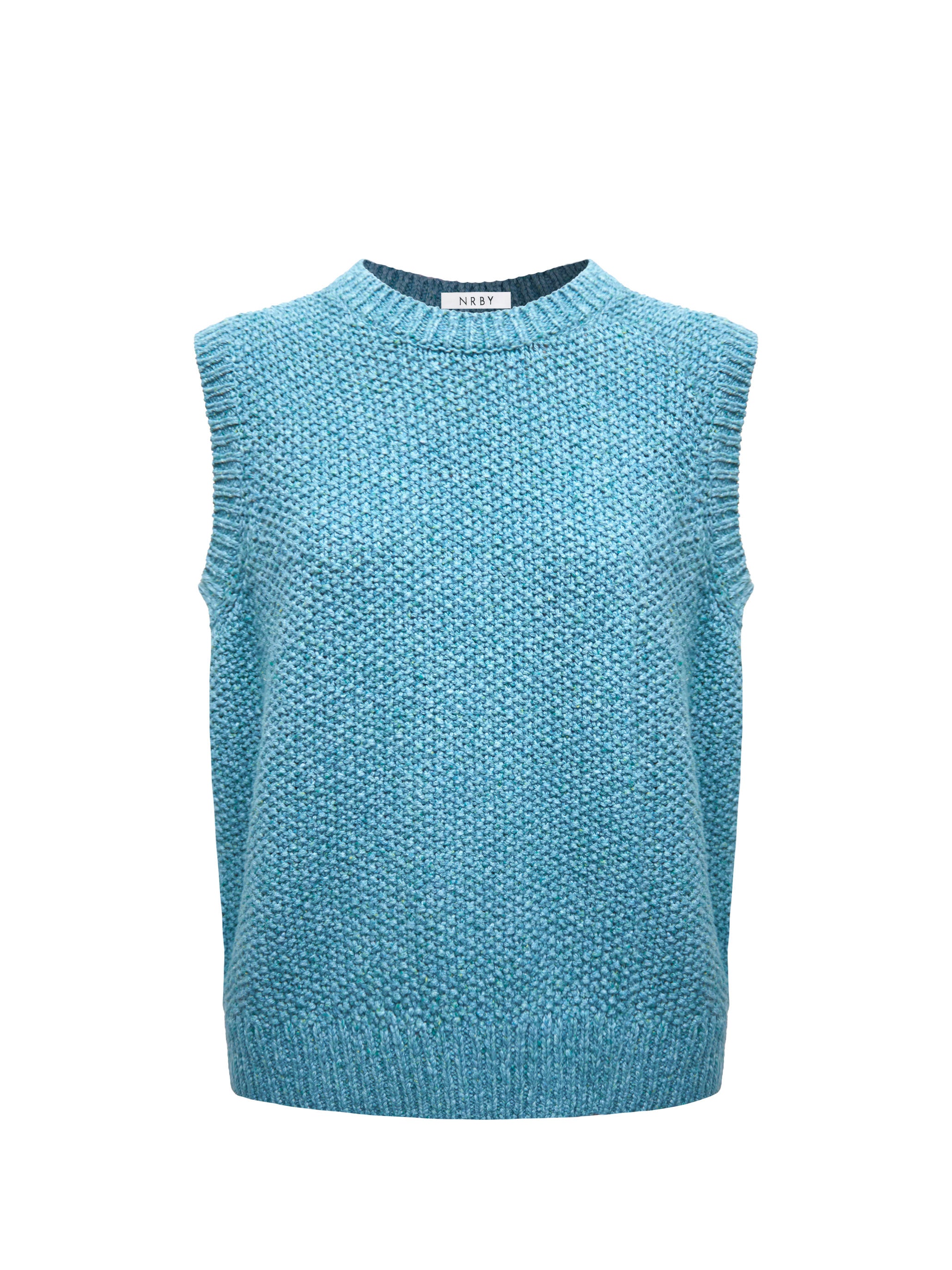 Morgan Cotton Moss Stitch Tank in Teal | NRBY Clothing