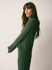 Nell alpaca blend v-neck sweater - Khaki