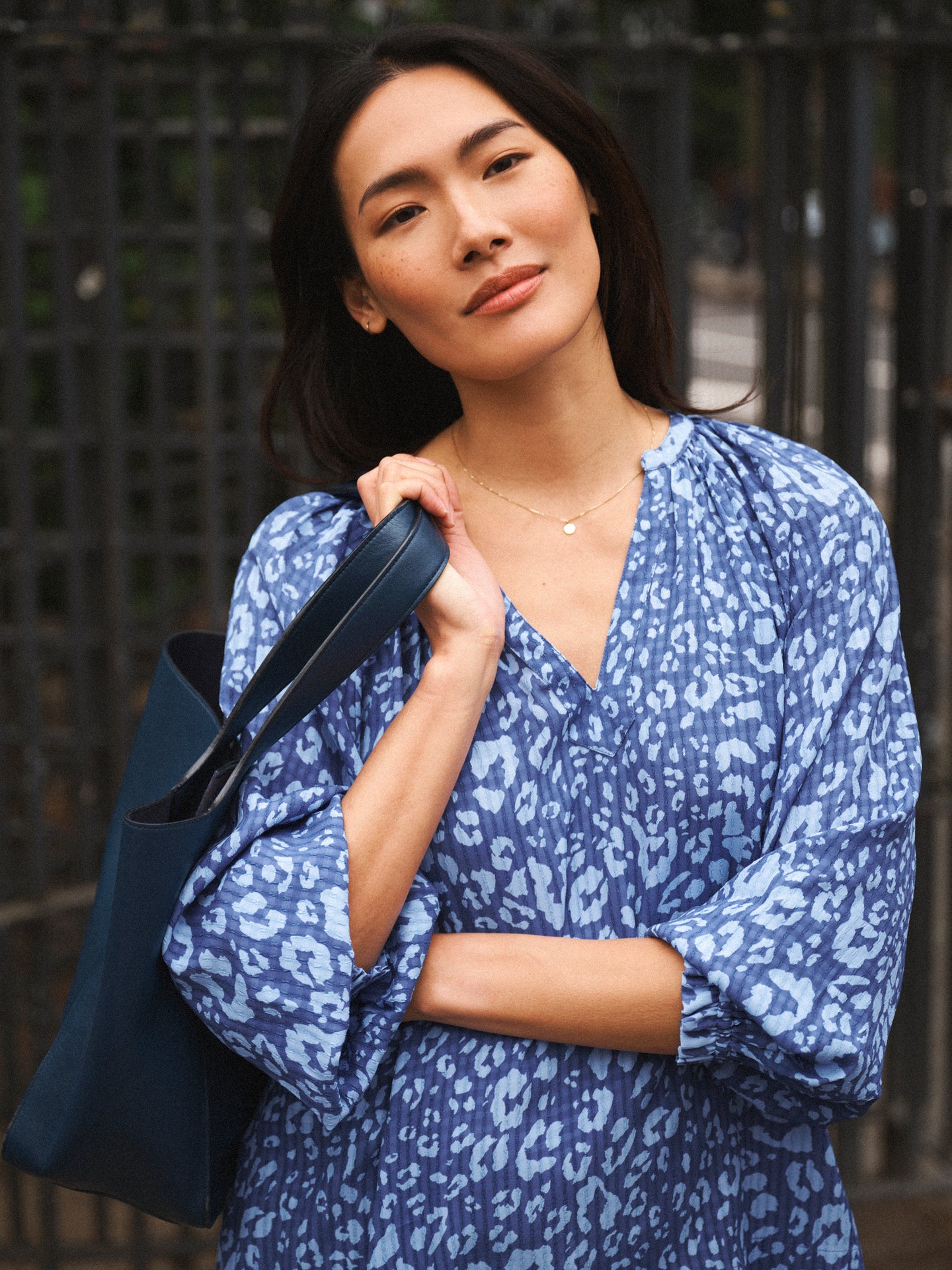 Nicola tonal animal print top