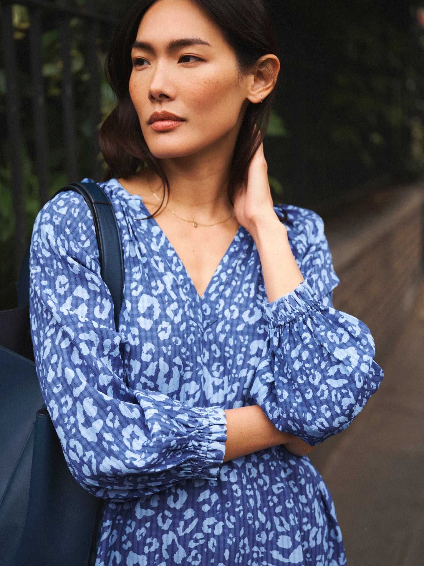 Nicola tonal animal print top