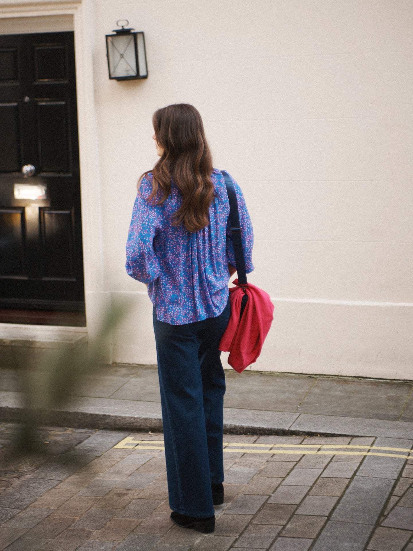 Lark denim wide leg pull on jean - Dark Wash