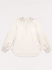 Nikki silk satin shirt - Ivory