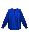 Nikki silk satin shirt - Lapis Blue