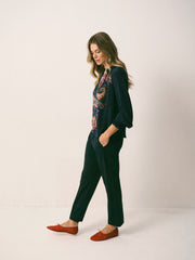 Nikki Silk Paisley Placement Print Shirt