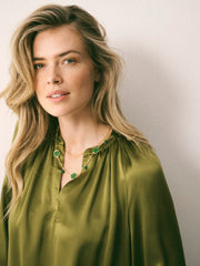 Nikki silk satin top - Wasabi | NRBY Clothing