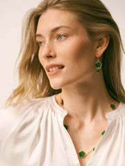 Enamel flower earring - Moss Green | NRBY Clothing