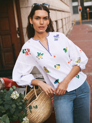 Nilli cotton embroidered shirt | NRBY Clothing