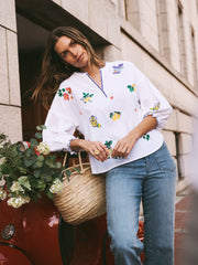 Nilli cotton embroidered shirt | NRBY Clothing