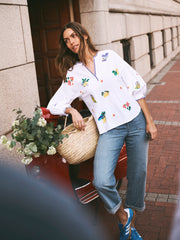 Nilli cotton embroidered shirt | NRBY Clothing