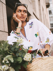 Nilli cotton embroidered shirt | NRBY Clothing