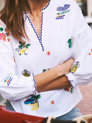 Nilli cotton embroidered shirt | NRBY Clothing