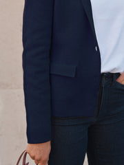 Lima knitted cotton cashmere jacket - Navy | NRBY Clothing