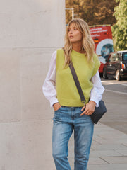 Rosie crew neck chunky knit tank - Pistachio | NRBY Clothing