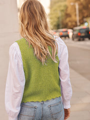 Kendall alpaca blend waistcoat - Pistachio | NRBY Clothing
