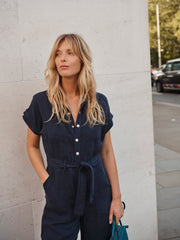Lola tencel jumpsuit - Navy | NRBY Clothing