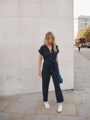 Lola tencel jumpsuit - Navy | NRBY Clothing