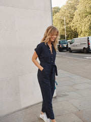 Lola tencel jumpsuit - Navy | NRBY Clothing