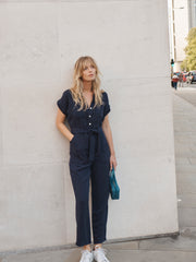 Lola tencel jumpsuit - Navy | NRBY Clothing