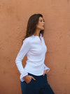 Eden cotton rib top - White