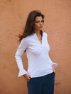 Eden cotton rib top - White