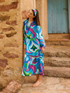 Dyan silk swirl maxi dress