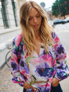 Sylvia silk watercolour floral print shirt