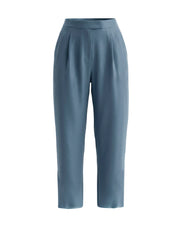 Nicole Silk Parachute Trouser - Bluestone