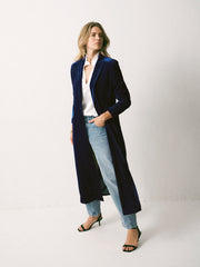 Odette Silk Blend Velvet Coat - Midnight