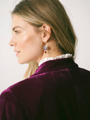 Odette Silk Blend Velvet Coat - Crushed Berry
