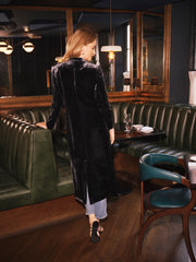 Odette silk blend velvet opera coat - Carbon