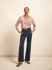 Opal bright ribbon print shirt | NRBY Clothing