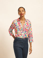 Opal bright ribbon print shirt | NRBY Clothing