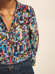 Opal ribbon printed top