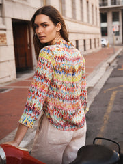 Opal silk watercolour splash print shirt | NRBY Clothing