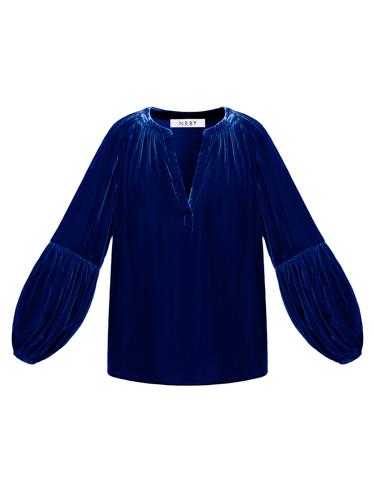 Ophelia silk blend velvet shirt - Peacock